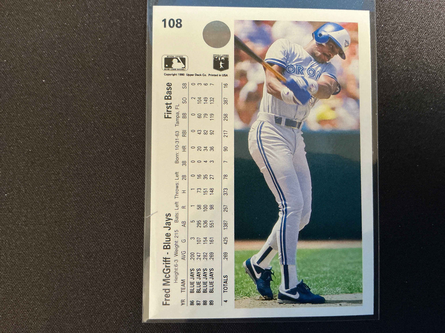 1990 Upper Deck #108 Fred McGriff Card