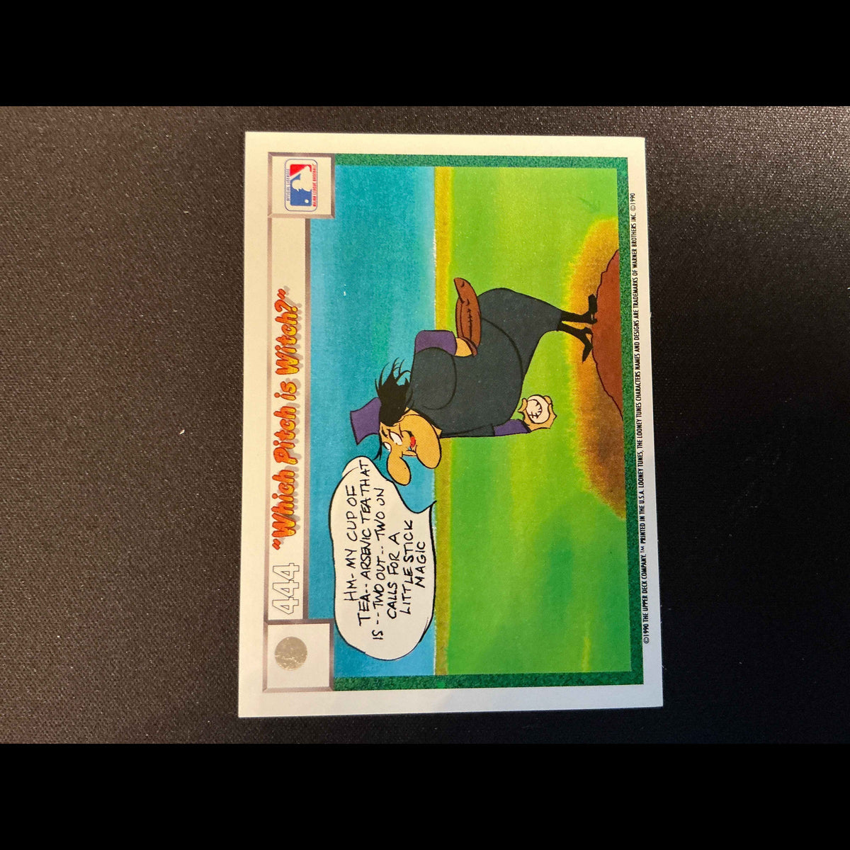 1990 Upper Deck Comic Ball #441/444 Which Pitch is Witch Card - back