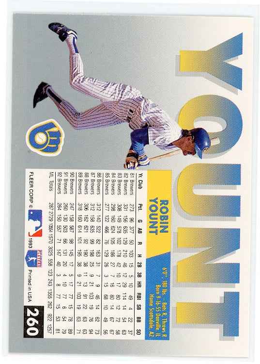 1993 Fleer #260 Robin Yount Card