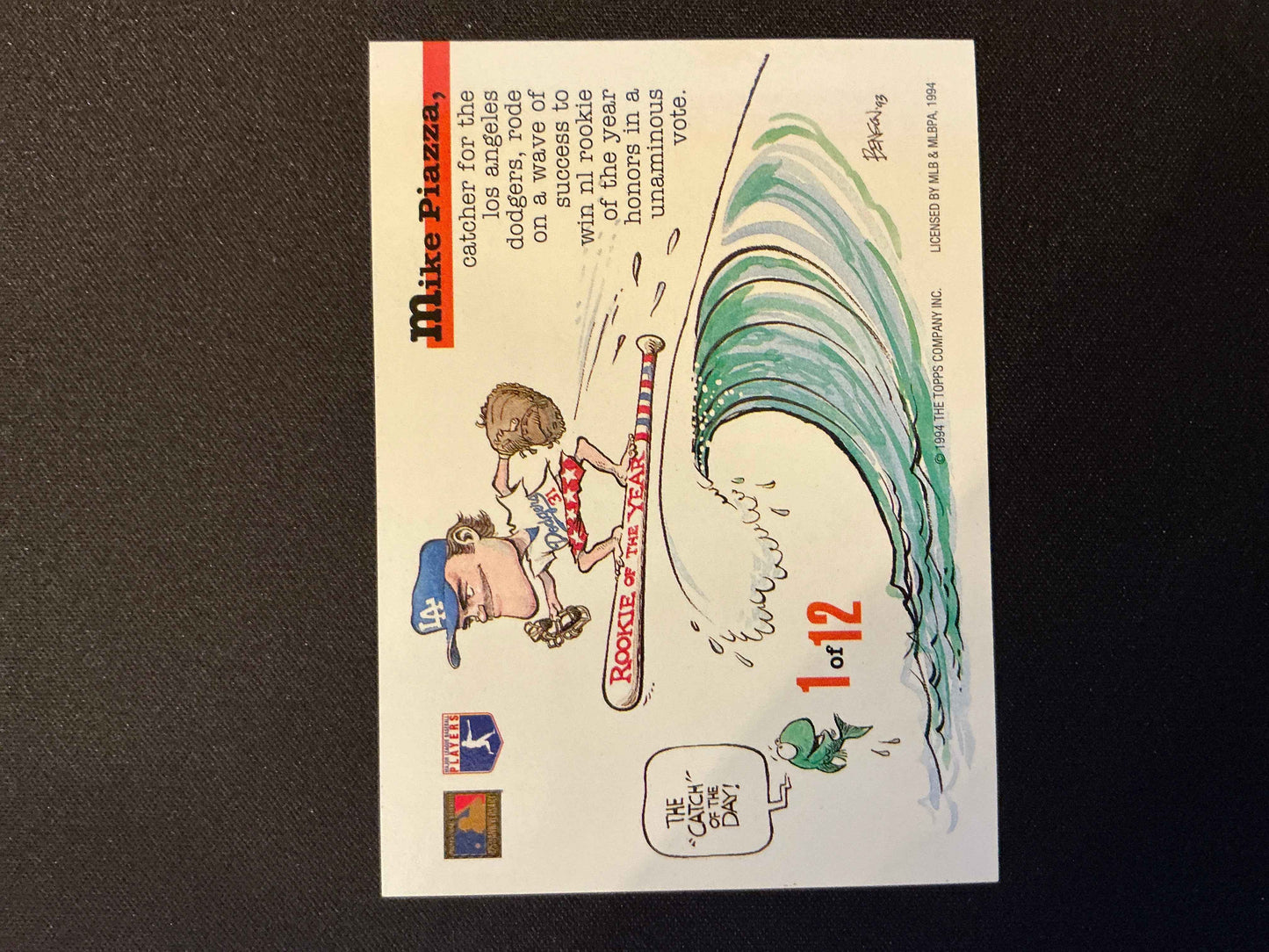 1994 Topps Stadium Club Dugout Dirt #1 Mike Piazza Card