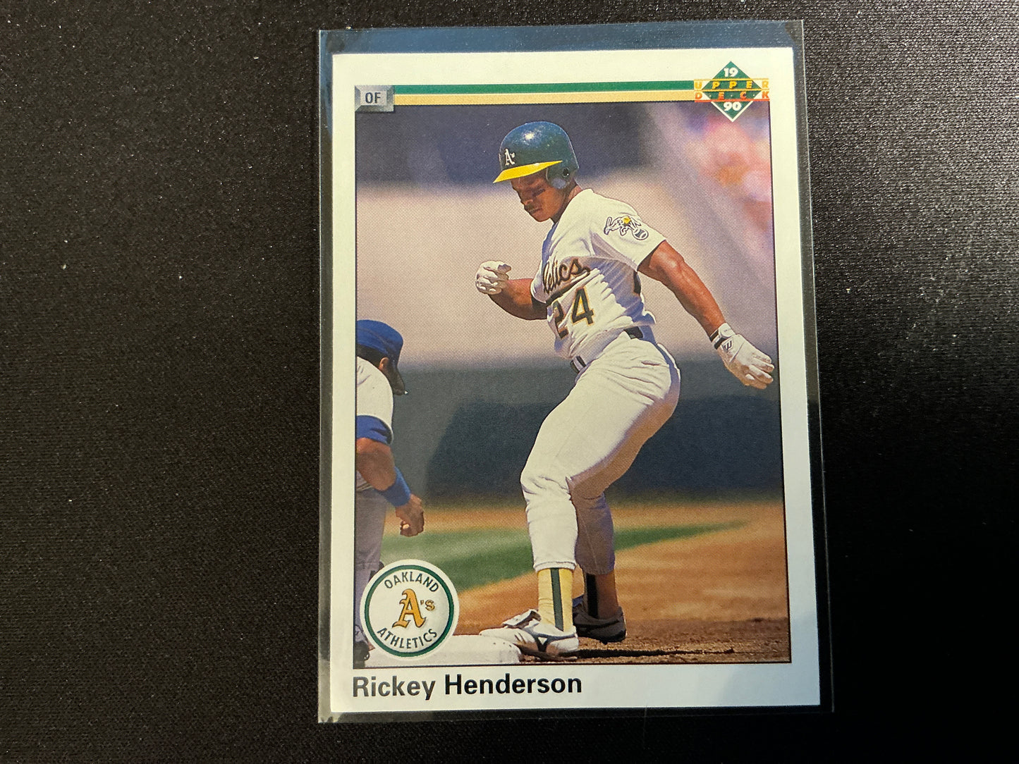 Tarjeta de Rickey Henderson Upper Deck n.° 334 de 1990