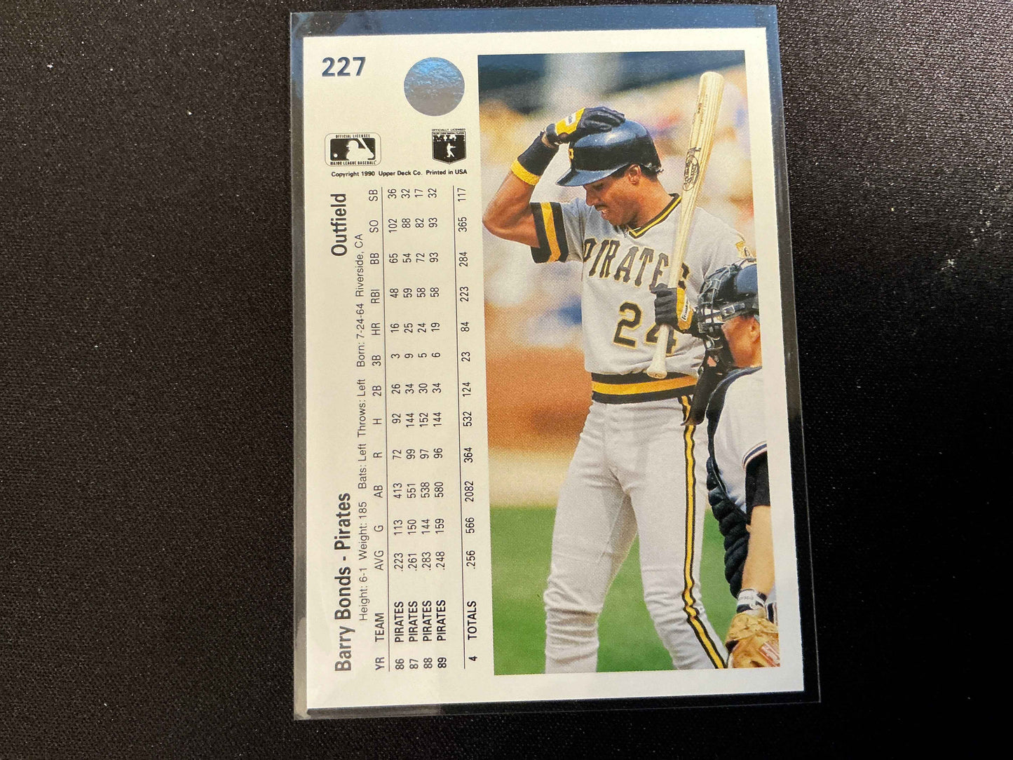 1990 Upper Deck #227 Barry Bonds Card