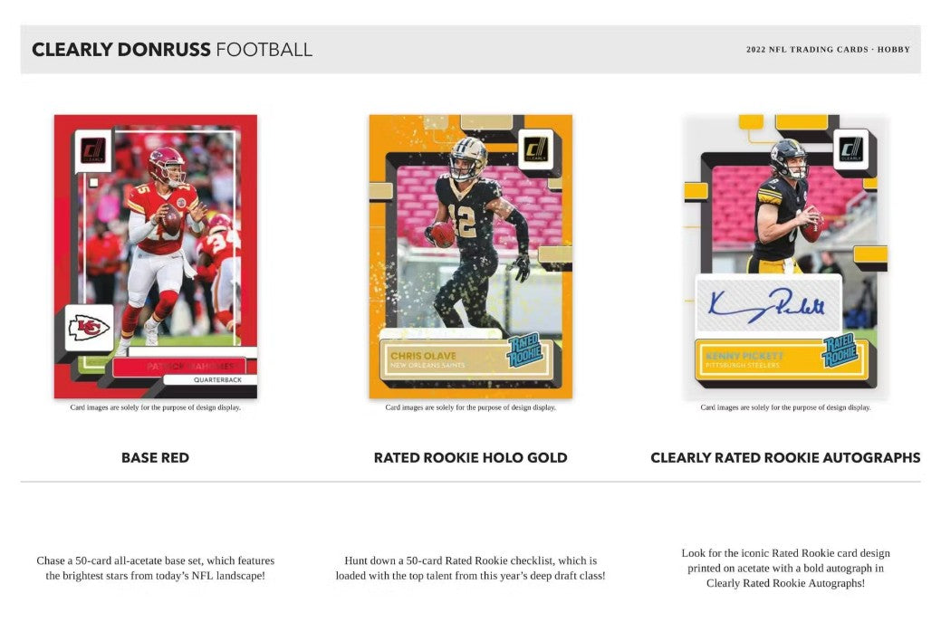 2022 Panini Clearly Donruss Football Hobby Box