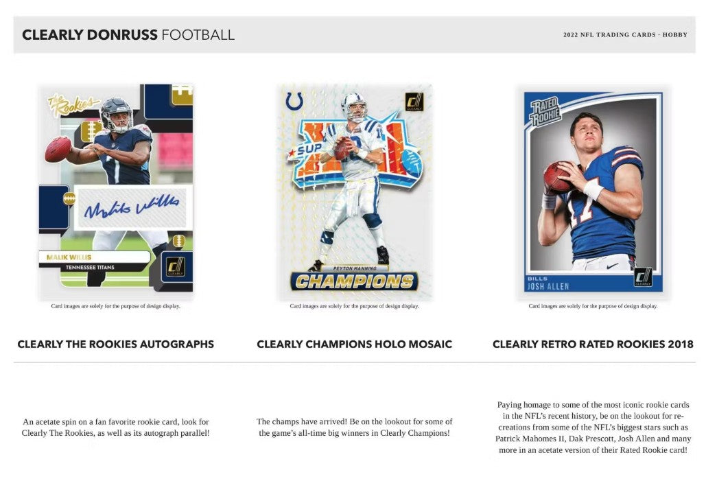 2022 Panini Clearly Donruss Football Hobby Box