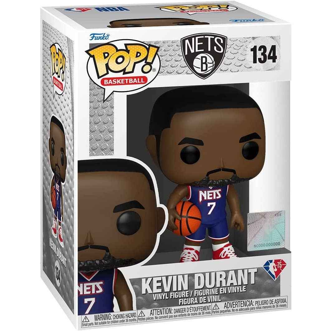 Funko Pop! NBA: Nets - Kevin Durant Vinyl Figure protected by an UltraPro Semirigid Storage Case