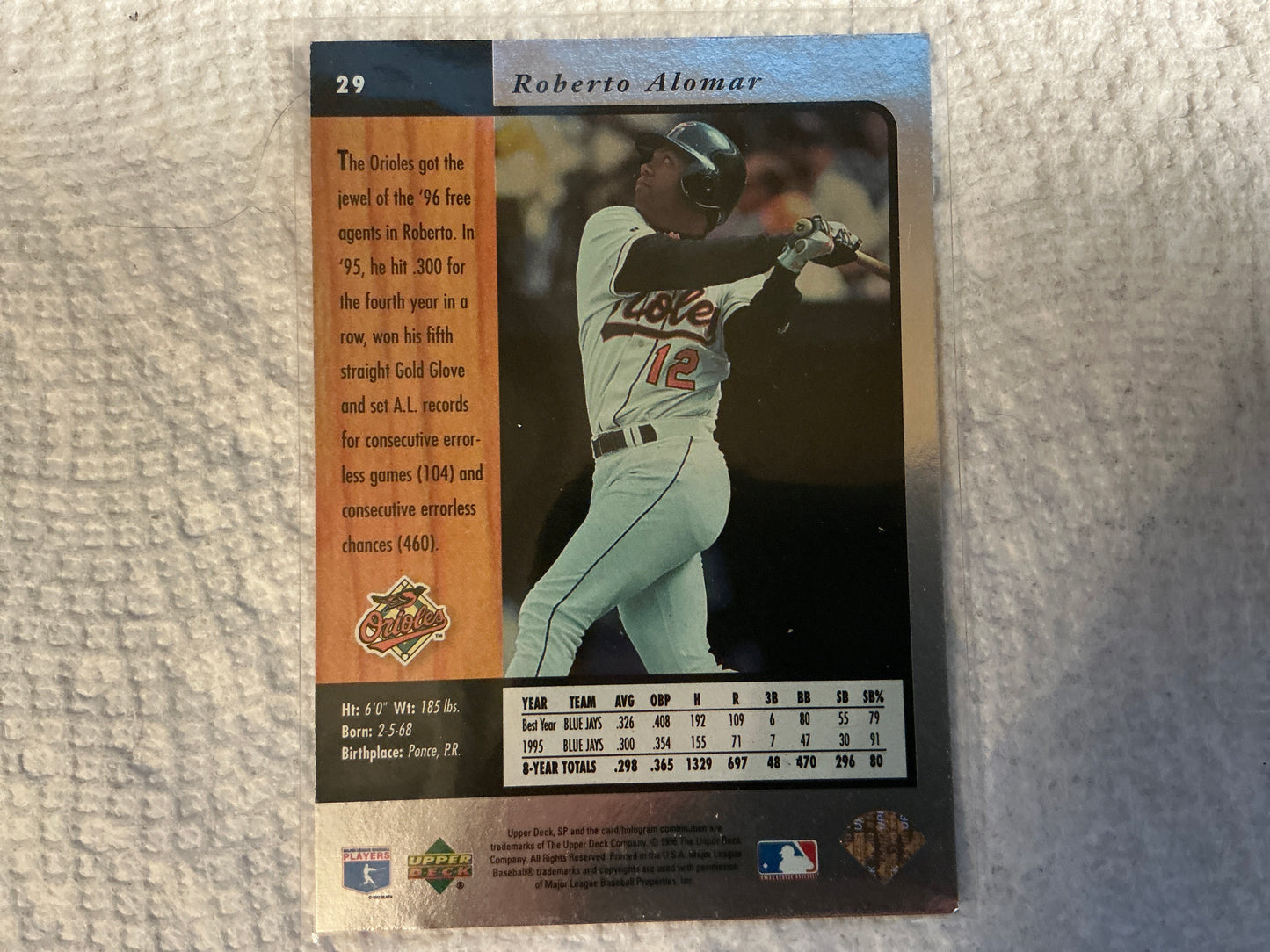1996 Upper Deck SP #29 Robert Alomar