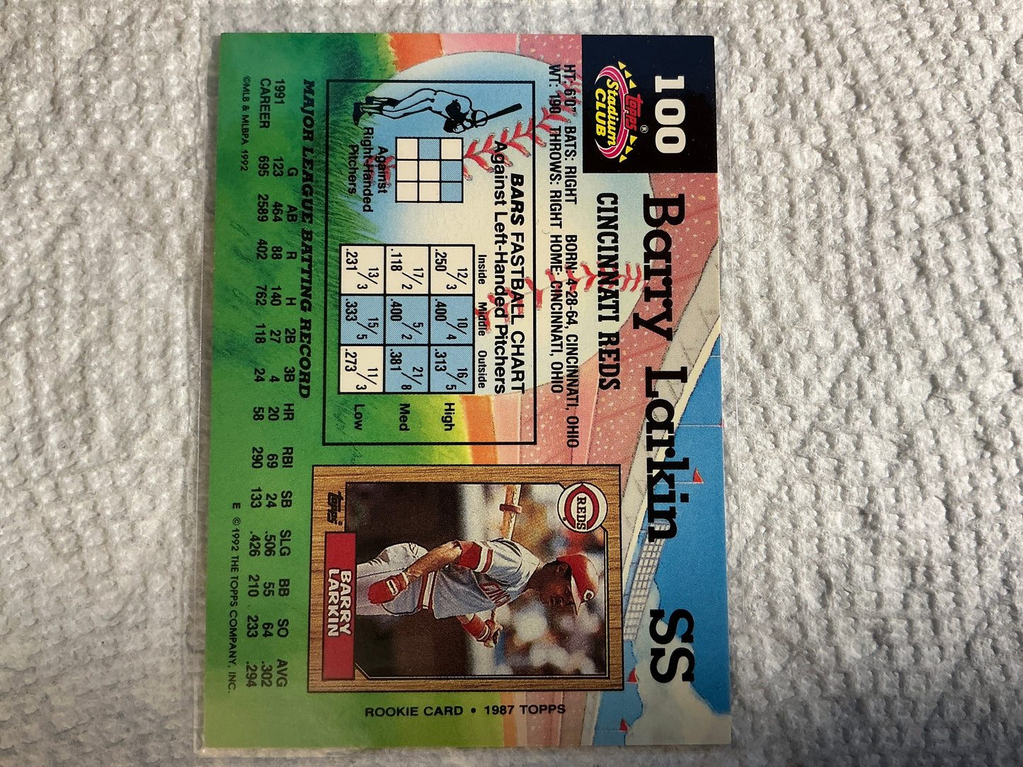 1992 Topps Stadium Club #100 Barry Larkin