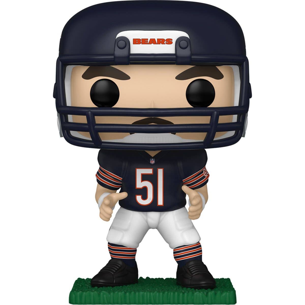 NFL Legends Bears Dick Butkus Funko Pop! Vinyl Figure #260 protected by an UltraPro SemiRigid Storage Case