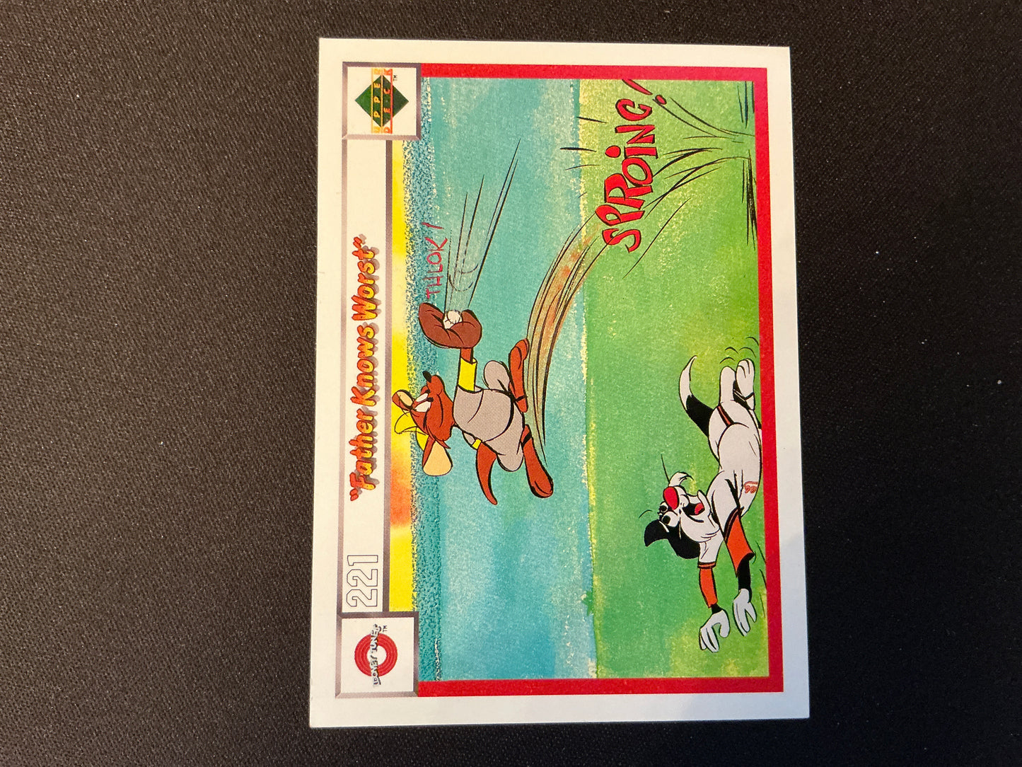 Tarjeta de papá sabe lo peor de Upper Deck Comic Ball n.° 221/230 de 1990