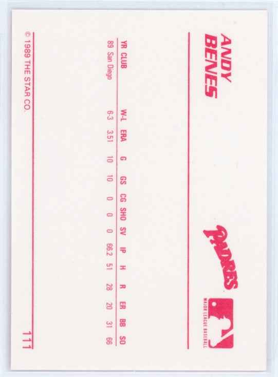 1989 Star #111 Andy Benes Card