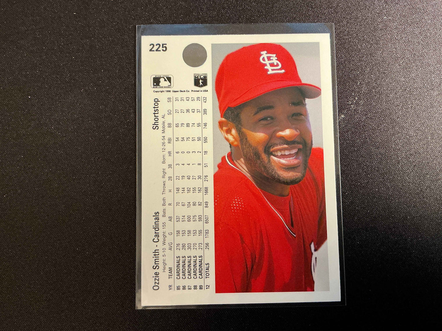 1990 Upper Deck #225 Ozzie Smith Card
