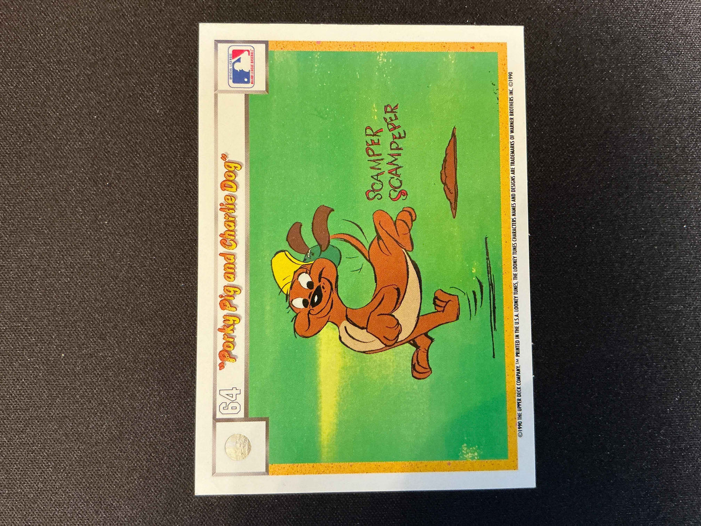 1990 Upper Deck Comic Ball #61/64 Porky Pig/Charlie the Dog Card
