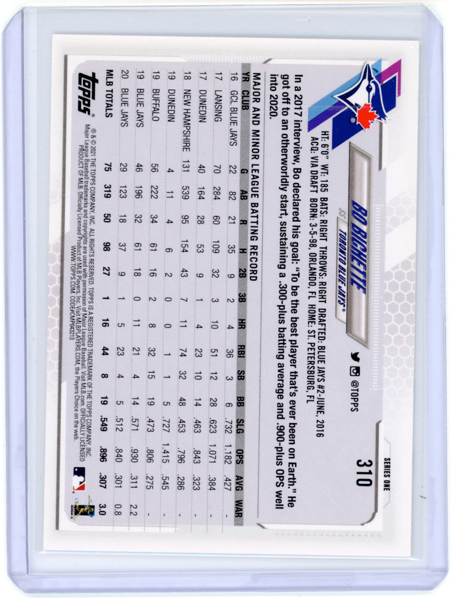 2021 Topps #310 Bo Bichette FS Blue Jays Card