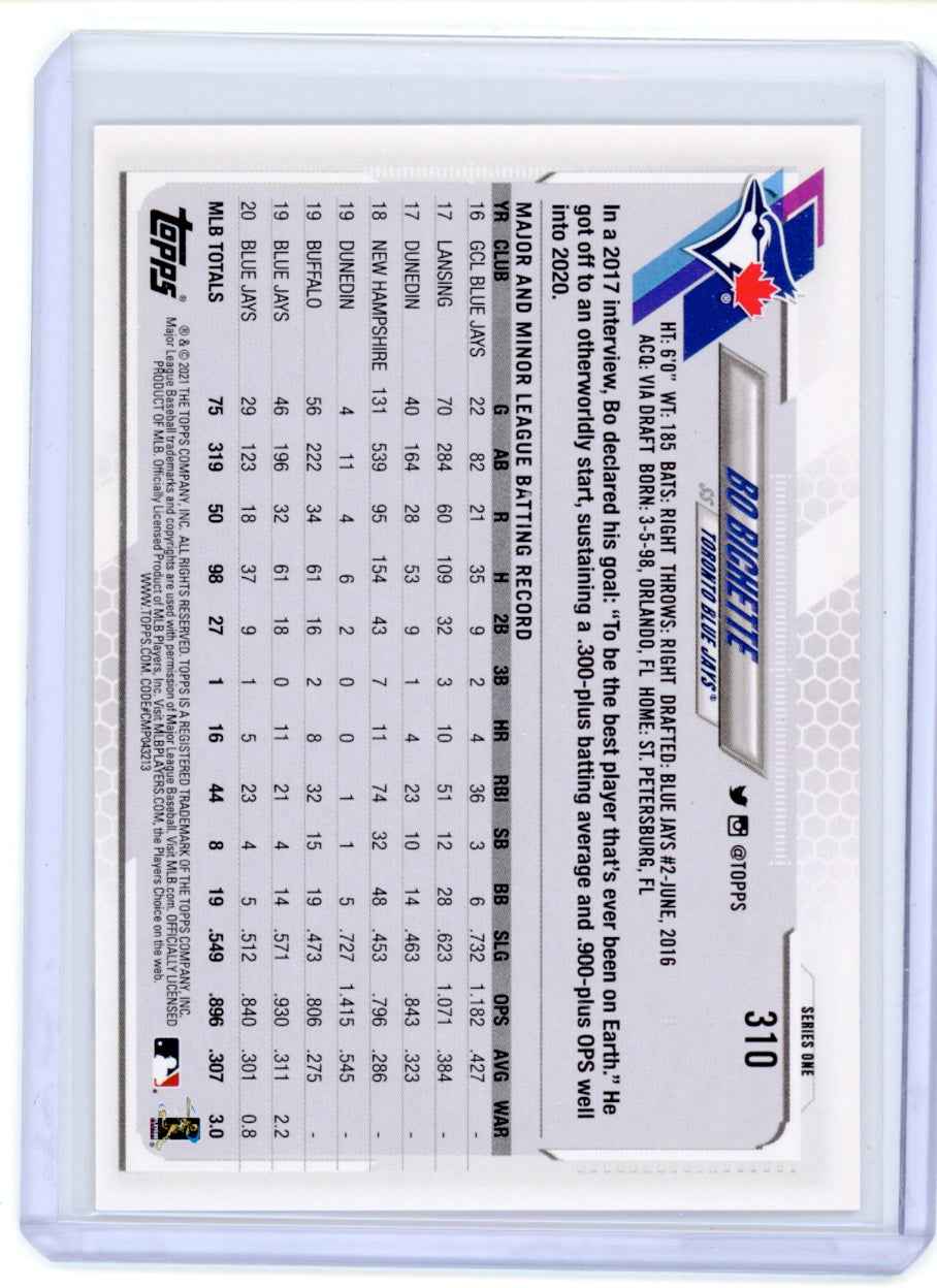 2021 Topps #310 Bo Bichette FS Blue Jays Card