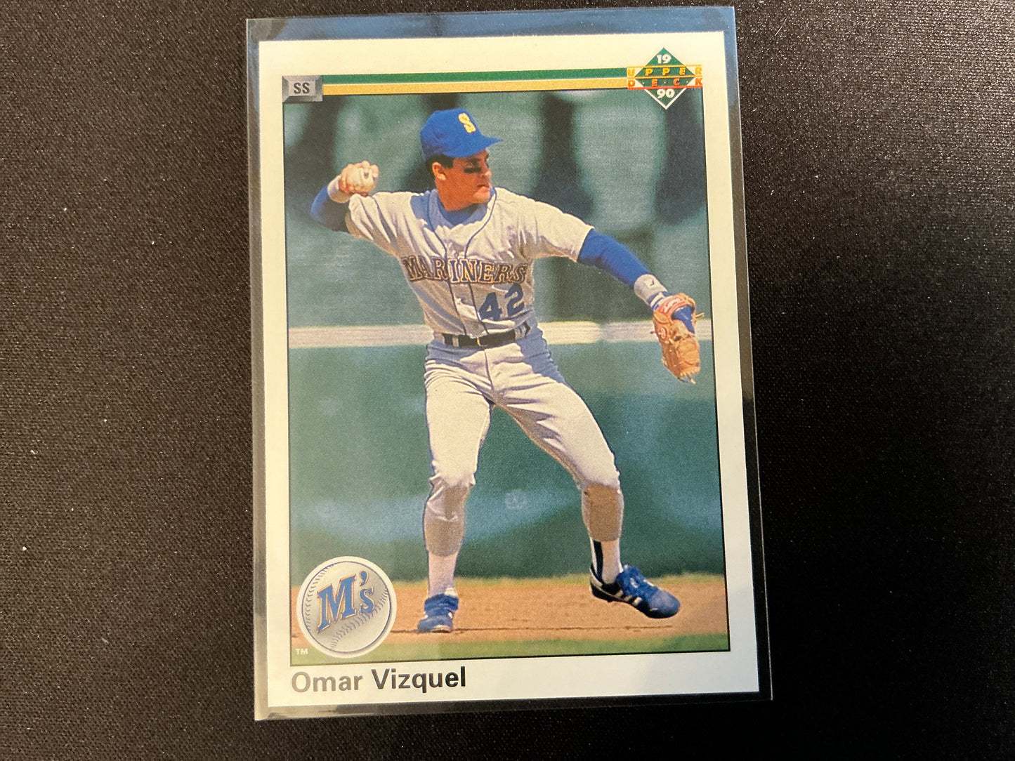Tarjeta de Omar Vizquel n.° 233 de Upper Deck de 1990