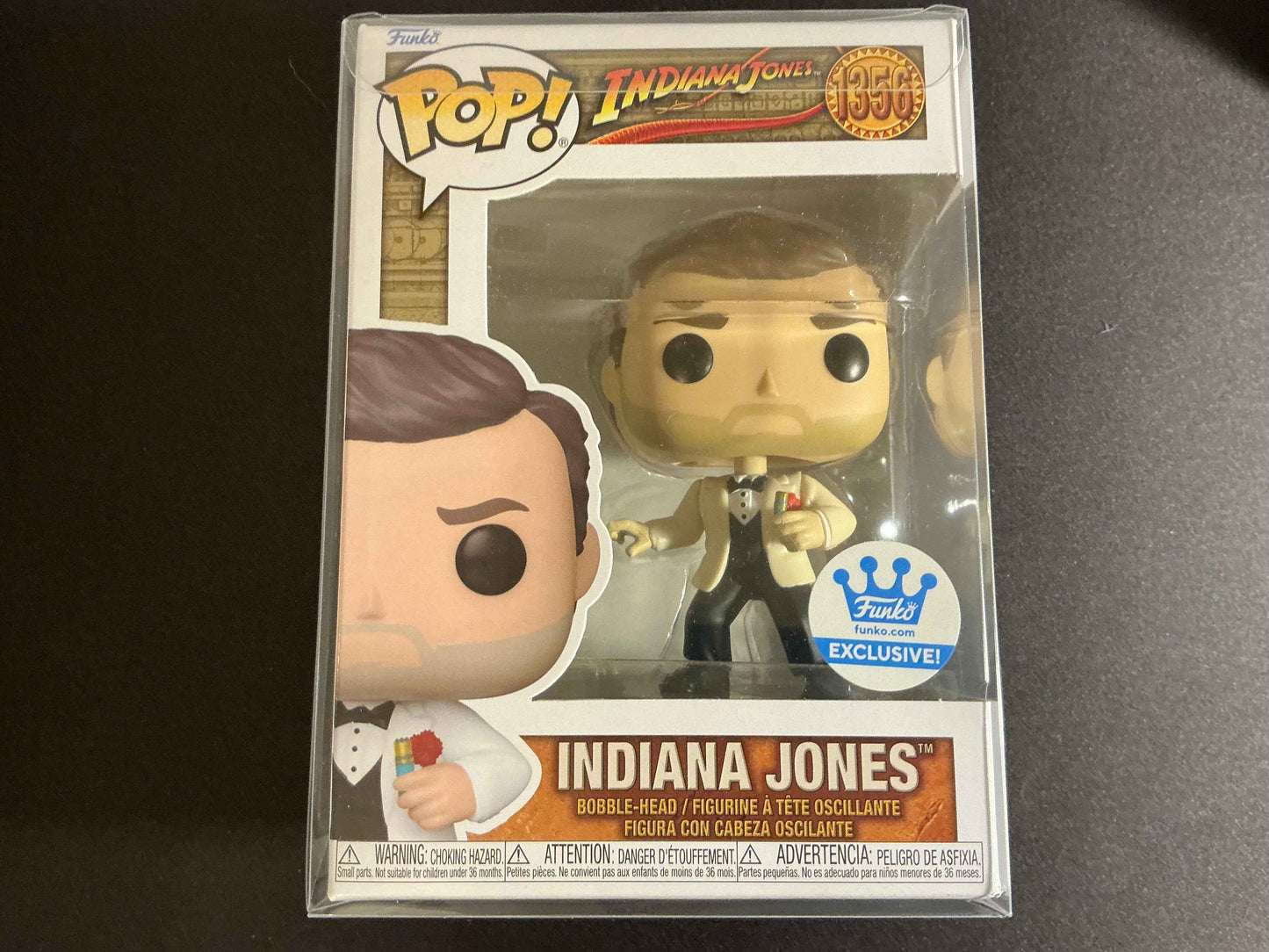 Indiana Jones #1356 Funko Pop! Bobble Head Exclusive in a Semi-Rigid Protective Case from UltraPro