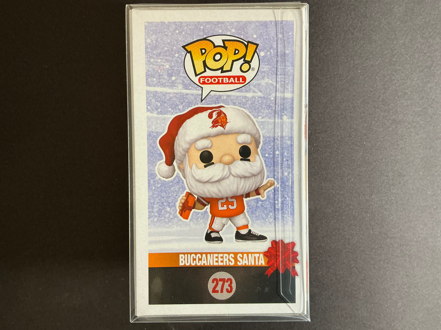 Tampa Bay Buccaneers Santa Claus # 273 Funko Pop! in a Semi-Rigid Protective Case from UltraPro