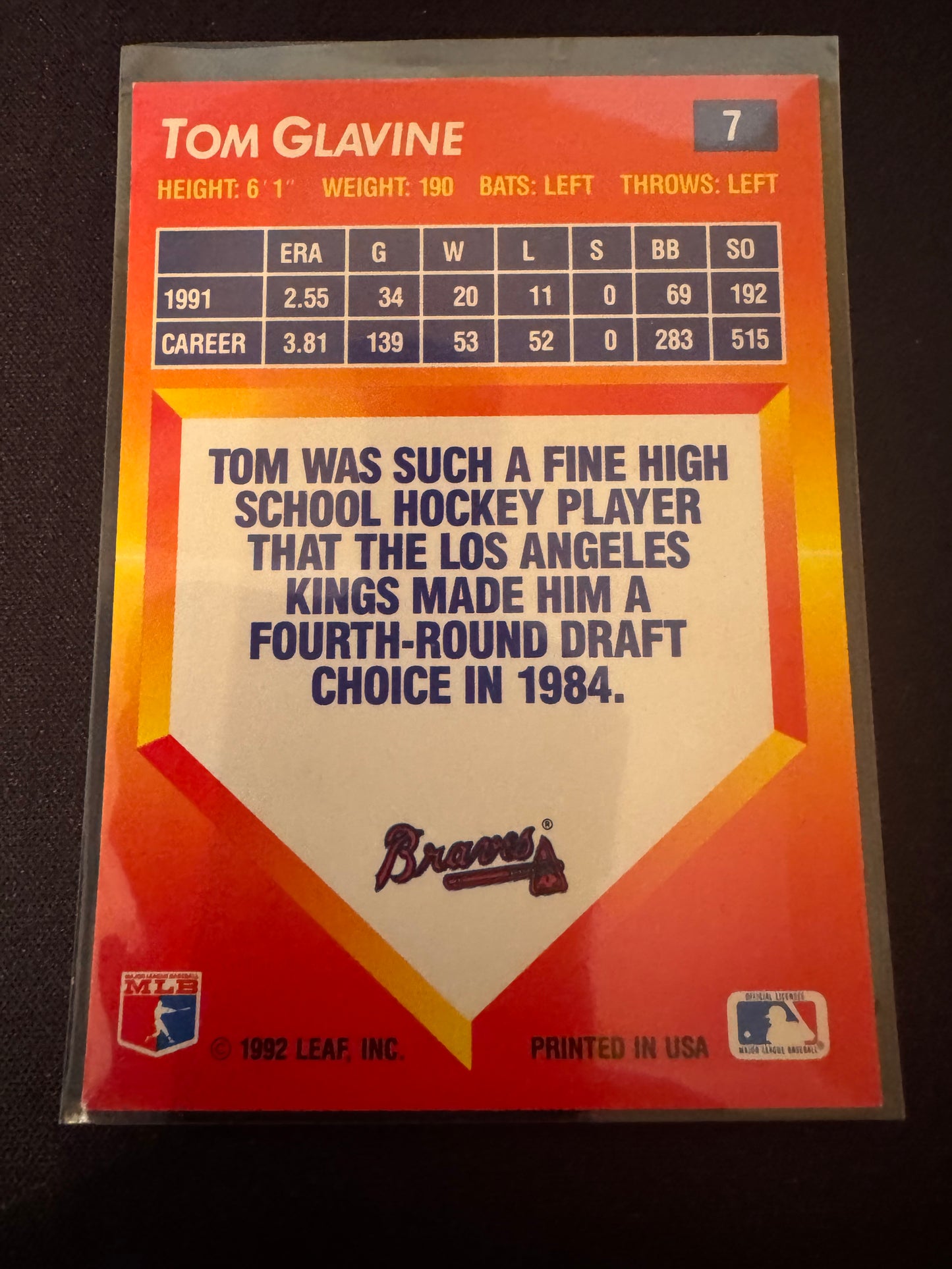 1992 Donruss Triple Play #19 Greg Maddux Card