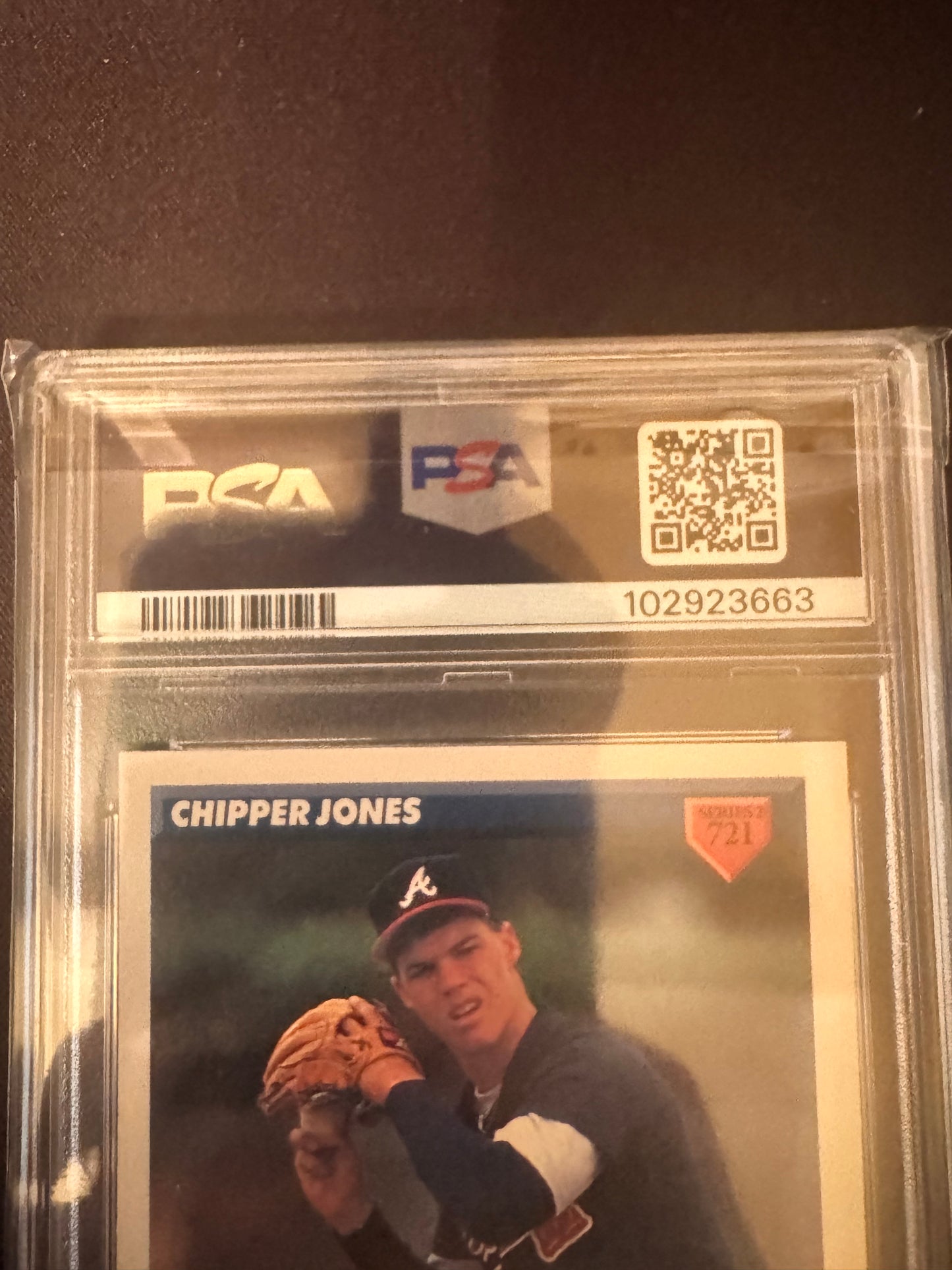 1993 Donruss #721 Chipper Jones PSA 9 Rookie Card