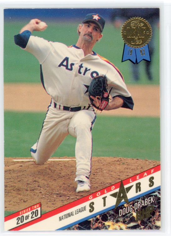 Tarjeta Gold Leaf All-Stars n.° R20 de Roger Clemens y Doug Drabek de The Leaf Set de 1993