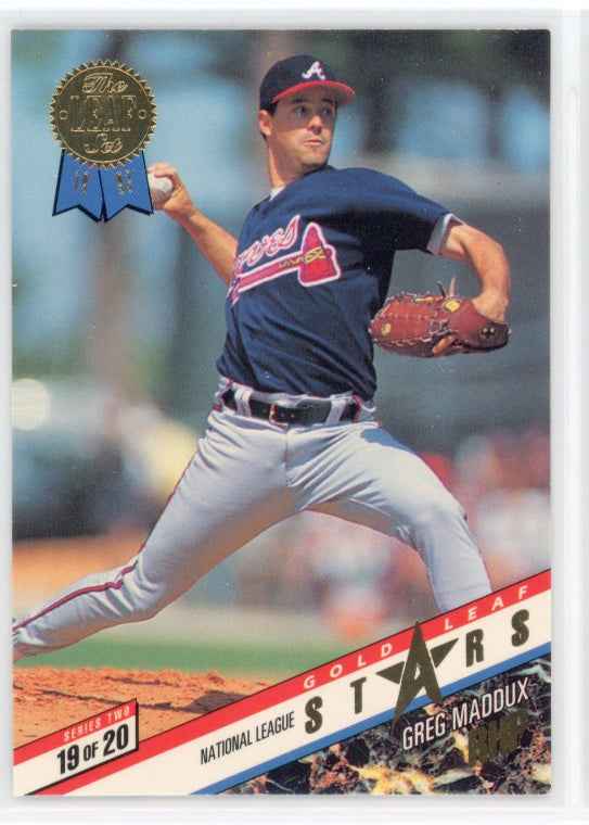 1993 The Leaf Set Gold All-Stars Nolan Ryan Greg Maddux Card #R19