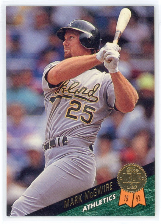 Tarjeta de Mark McGwire del set The Leaf n.° 323 de 1993