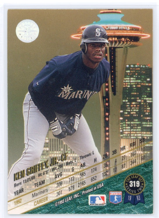 Tarjeta Ken Griffey The Leaf Set n.° 319 de 1993
