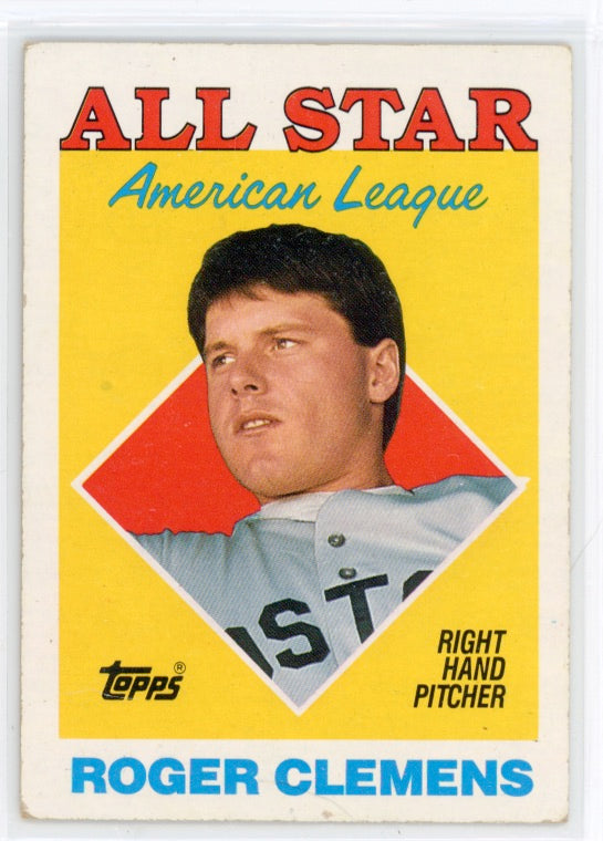 1988 Topps #394 Roger Clemens AS Card