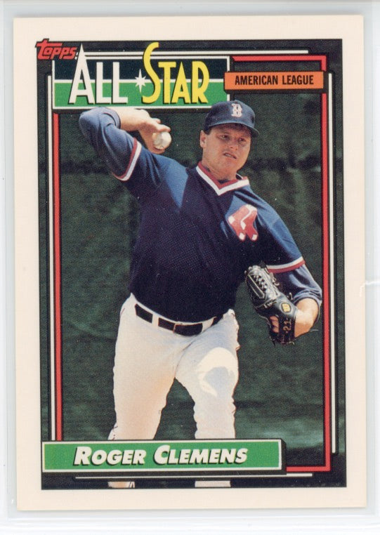 1992 Topps #405 Roger Clemens AS Card