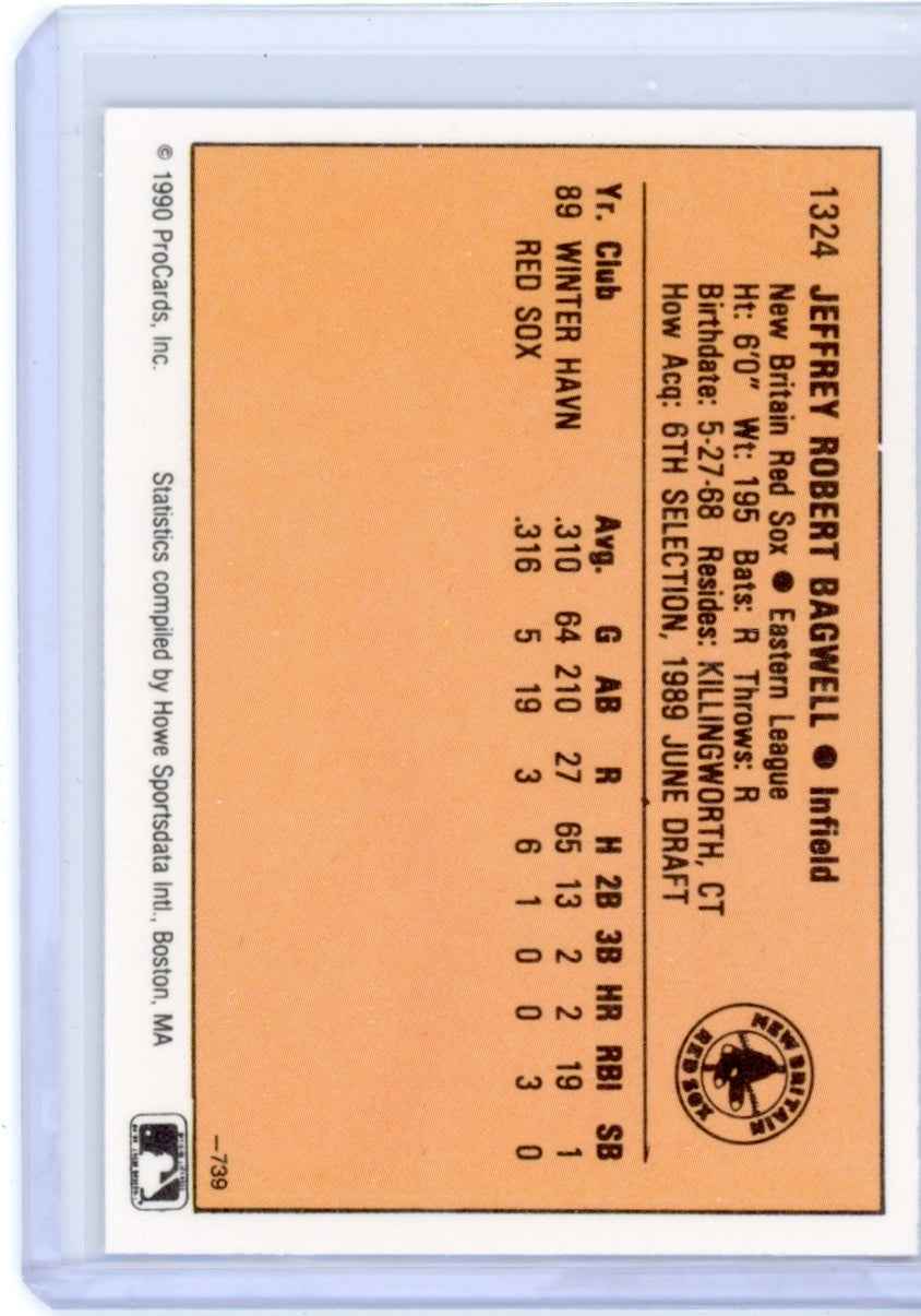 1990 New Britain Red Sox #1324 Jeffrey Bagwell Card