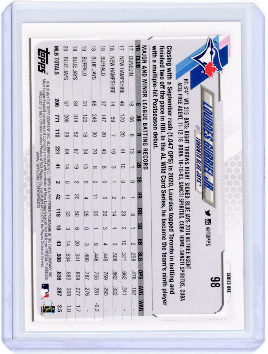 2021 Topps #98 Lourdes Gurriel Jr. Blue Jays Card