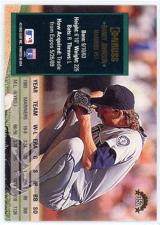 1994 Donruss #352 Randy Johnson Card