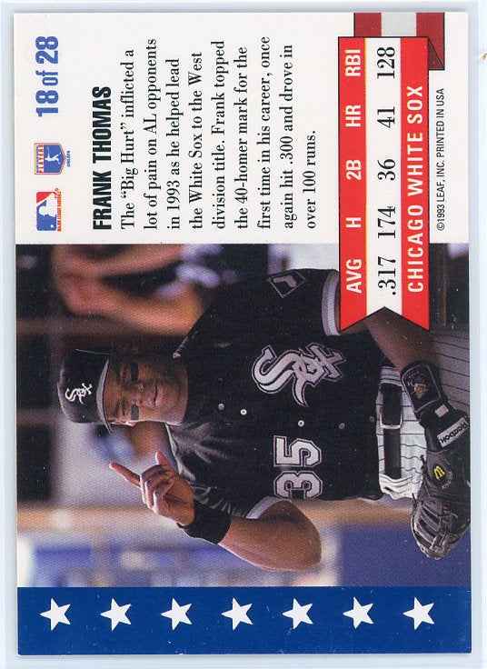 1994 Donruss #18 Frank Thomas MVP Card