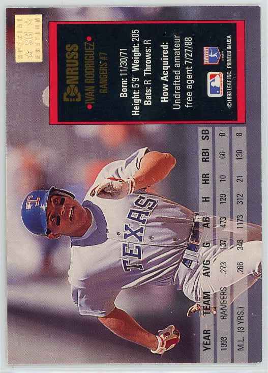 1994 Donruss #96 Ivan Rodriguez Special Edition Card