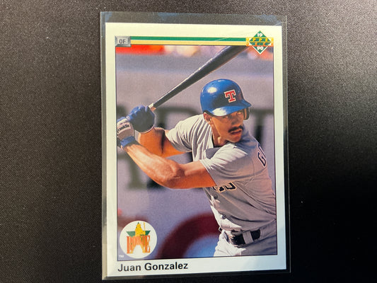 Tarjeta RC de Juan González, Upper Deck n.° 72, 1990