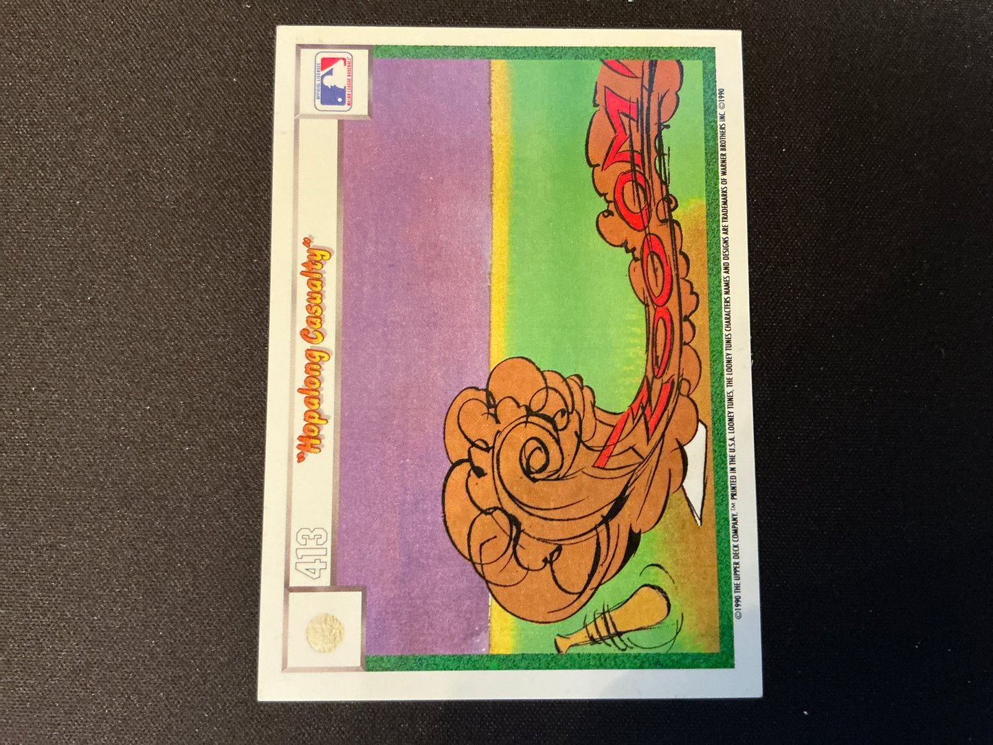Tarjeta de bajas de Hopalong de Upper Deck Comic Ball n.° 398/413 de 1990