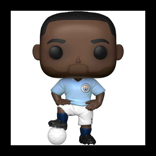 Funko Pop! Football: Manchester City - Raheem Sterling Vinyl Figure Protected by an UltraPro Semirigid Storage Case - front