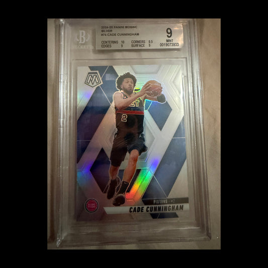 2024-25 Panini Mosaic #74 Cade Cunningham BGS 9.0 Mint Detroit Pistons Card - front