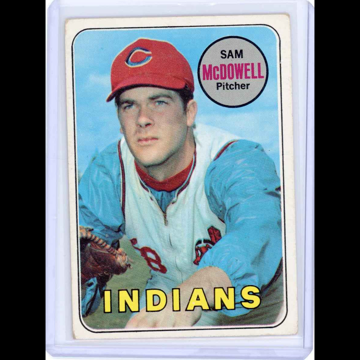 1969 Topps #220 Sam McDowell Card - front