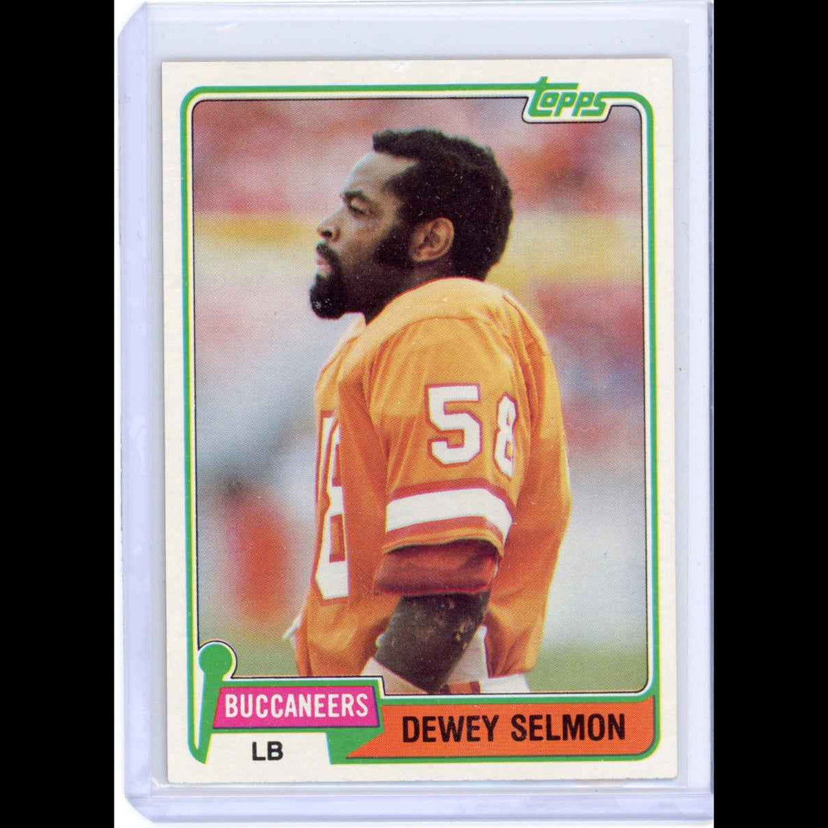 1981 Topps Dewey Selmon #68 Tampa Bay Buccaneers Card - front