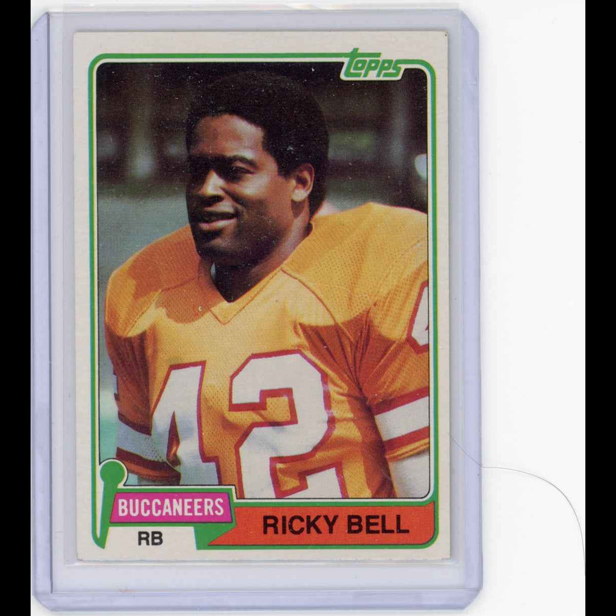 1981 Topps Rickey Bell #456 Tampa Bay Buccaneers Card - front