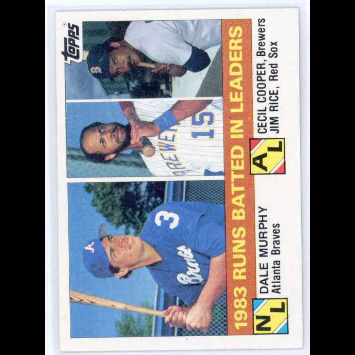 1984 Topps #133 Dale Murphy/Cecil Cooper/Jim Rice Card - front