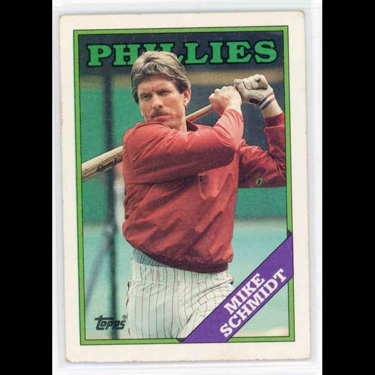 1988 Topps #600 Mike Schmidt Card - front