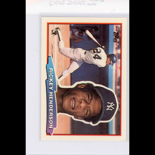 1988 Topps Big #165 Rickey Henderson Card - front