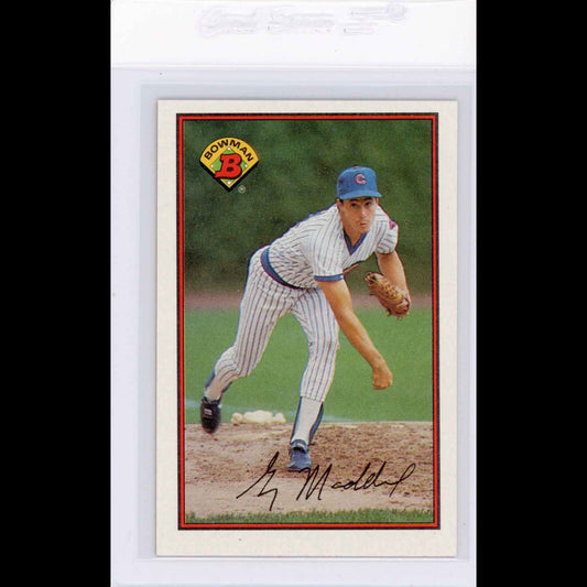 1989 Bowman #284 Greg Maddux Card - front