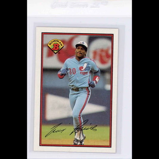 1989 Bowman #369 Tim Raines with Rock Raines on Back Card - front