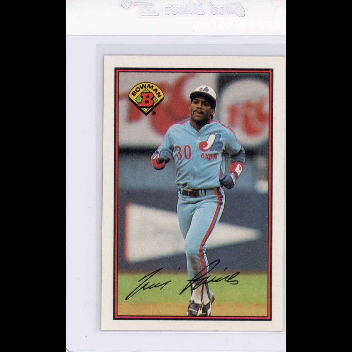 1989 Bowman #369 Tim Raines with Rock Raines on Back Card - view 3