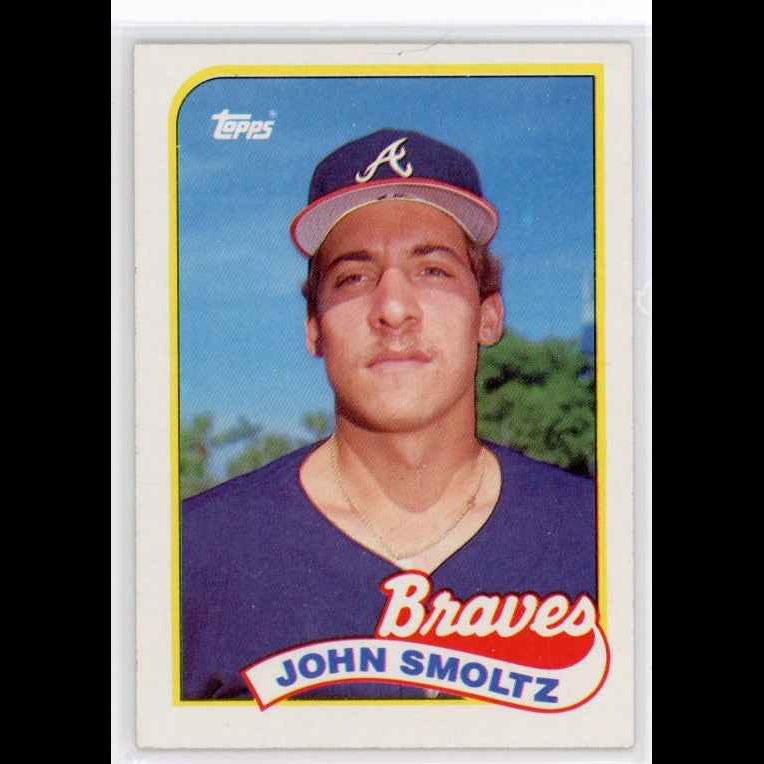 1989 Topps #382 John Smoltz RC Card - front
