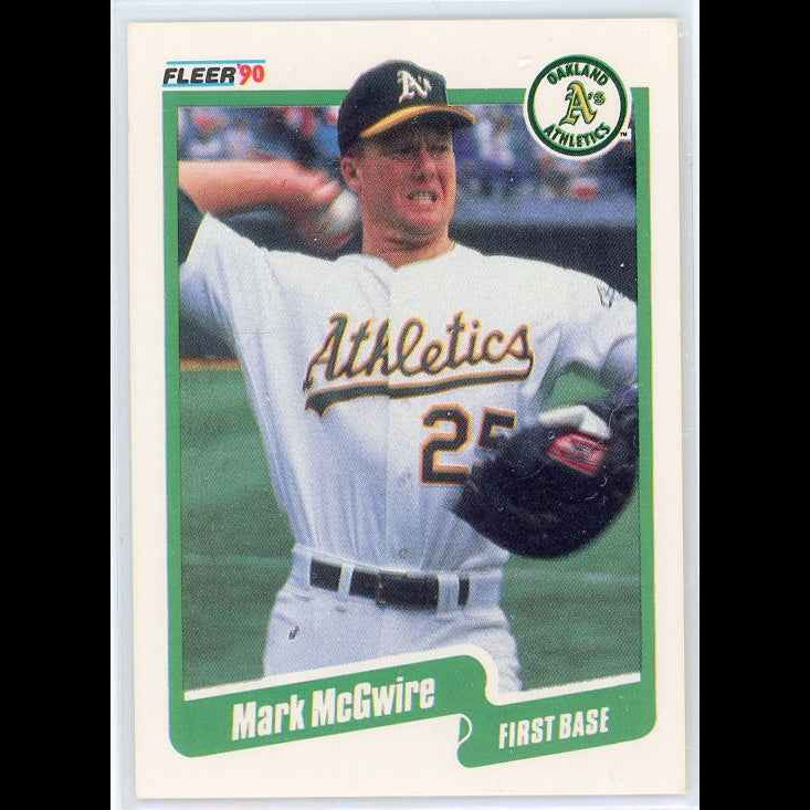1990 Fleer #15 Mark McGwire Card - front