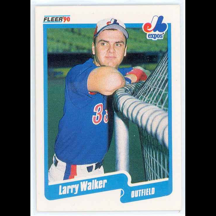1990 Fleer #363 Larry Walker Rookie (RC) Card - front